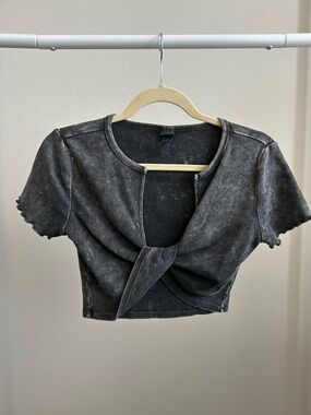 Wild Fable Twist-Front Crop Top